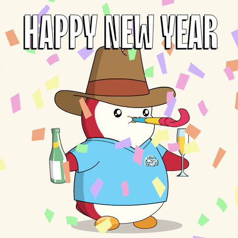 Celebrate Happy New Year GIF by Pudgy Penguins
