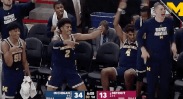 Michigan Basketball Wolverines GIF by Michigan Athletics