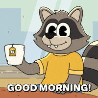 Good Morning Drinking GIF by Franky The Frog