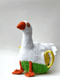 White Bird Duck GIF by TeaCosyFolk