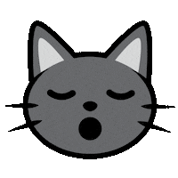Tired Cat Sticker