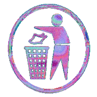 gived loop clean trash waste Sticker