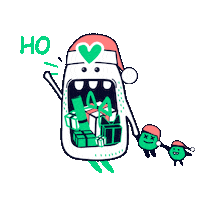 Christmas Santa Sticker by Leagas Delaney Hamburg