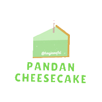 Houjewafel pandan houjewafel pandancheesecake pandanlovers Sticker