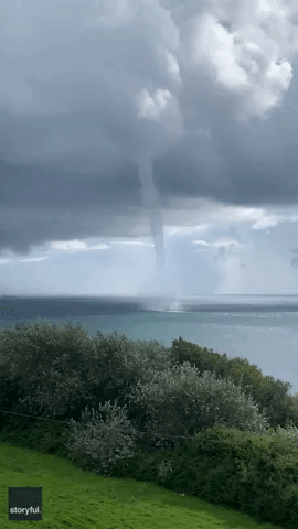 Resident on Isle of Wight Captures 'Once in a Lifetime' Footage of Huge Waterspout