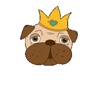 Alexmedranojr dog dogs puppy king Sticker