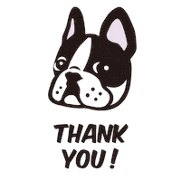 French Bulldog Thank You Sticker by BLIMP