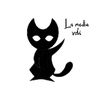 pangui chill negro blackcat nervioso Sticker