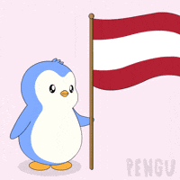 Austria Flag Penguin GIF by Pudgy Penguins