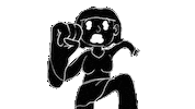Girl Running Sticker by Rullampo