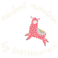 Rainbow Lama Sticker by BabyMountain