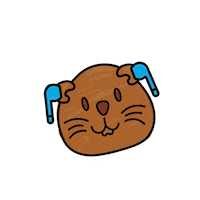 Headphones Beaver Sticker by Champlain College