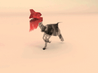 thepageaurel run beard dino GIF