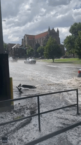 Cars Drive Through 'Raging' Water as Flash Flood Warnings Issued in Denver