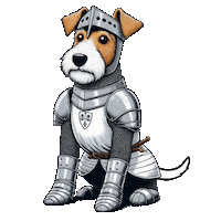Wire Fox Terrier Knight Sticker