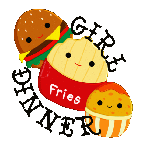 Burger Fries Sticker