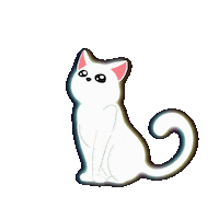 moonandace love cat hungry wink Sticker