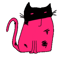 Cat Pink Sticker by Design_panova_elvira