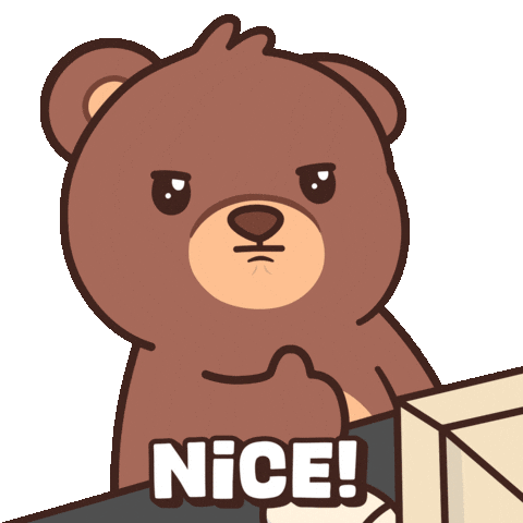 Happy Teddy Bear Sticker by BEARISH