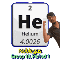 Helium Period 1 Sticker