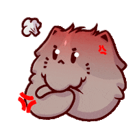 budjifriends angry cats mad toto Sticker