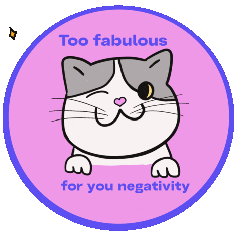 Cat Negativity Sticker