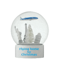 flying merry christmas Sticker by KLM