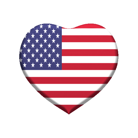 Independence Day Love Sticker by Omer Studios
