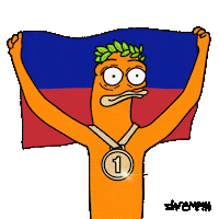 Gold Medal Flag Sticker by shremps