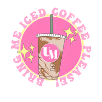 Iced Coffee Sticker by UnitedMonograms