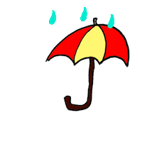 Its Raining Rain Sticker by Teenace