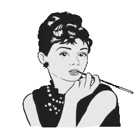 Audrey Hepburn What Sticker by BenandBart