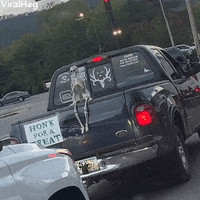 Halloween Decorated Truck Has A Funny Surprise GIF by ViralHog