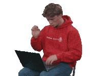 Typing Studying Sticker by Radboud University