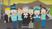 happy crowd GIF by South Park 