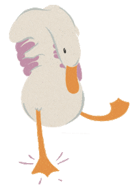 Duck Drums Sticker by Gina Finehart