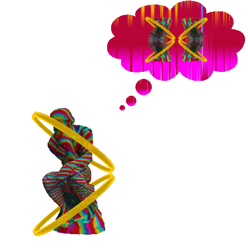 The Thinker 3D Sticker by badblueprints