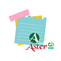 AsterCOC logo notes colegio coc Sticker