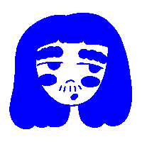 MACA_WIEN hair boy doodle funky Sticker