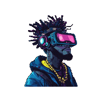 Virtual Reality Guy Sticker by Preneura