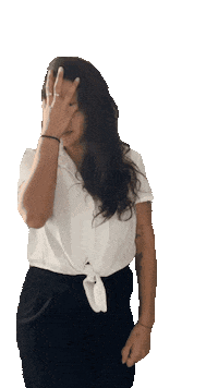 jennypetit no hand oh no slap Sticker