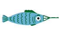 Japan Fish Sticker by Bodil Jane