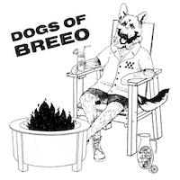 Breeofirepits fire campfire german shepherd firepit Sticker