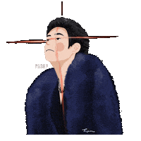V Jin Sticker by Tizzm