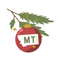 Christmas Tree Sticker by Visit Montana