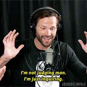 aborddelimpala giphyupload jared padalecki judging aborddelimpala GIF