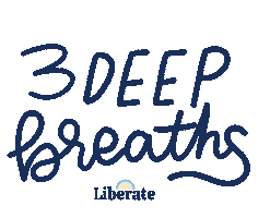 liberatestudio wellness mental health breathe mindfulness Sticker