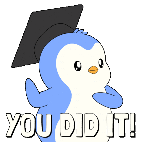Graduating Graduation Day Sticker by Pudgy Penguins