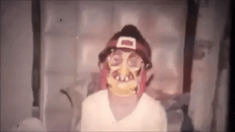 scottok giphygifmaker halloween trick or treat masks GIF