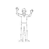 Happy Johnny Sticker by Multitaskr